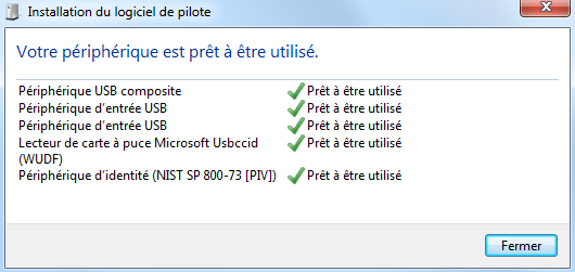 Unboxing numérique de la YubiKey 5 | Windows parvient à détecter l'interface de gestion des cartes PIV ("SP 800-73")