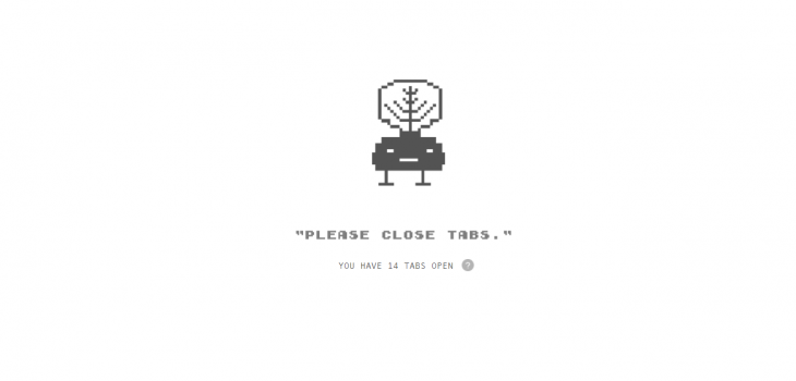 Fermez des onglets pour la survie de votre Tabagotchi